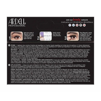 ARDELL Magnetics Individual Medium Magnetic Real Hair Eyelash Extensions for Natural Volume Without Glue
