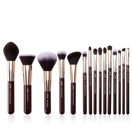 Jessup 15pcs Makeup Brushes Beauty Professional Eyeshadow Lipstick Blending Cheeck Cosmetic Set Zinfandel T283