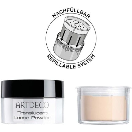 ARTDECO Translucent Loose Powder with Silky Matte Finish for Long-Lasting Make-Up