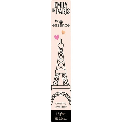 Essence Emily in Paris Creamy Eyeliner 01 Did You Say Amour Deep Matte Black Liner with Brush Applicator Vegan and Cruelty Free Free From Parabens