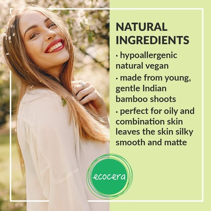 Ecocera Bamboo Pressed Powder For Oily And Combination Skin - 10g