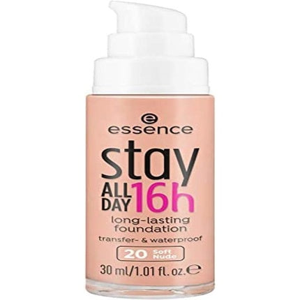 Essence Stay All Day 16h Long-Lasting Foundation 20 Soft Nude Peach