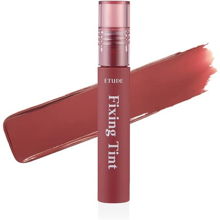 Etude House Fixing Tint #06 Soft Walnut 4g Long Lasting High Pigmented Liquid Lipstick Lip Stain Waterproof Lightweight Matte Finish Full Coverage