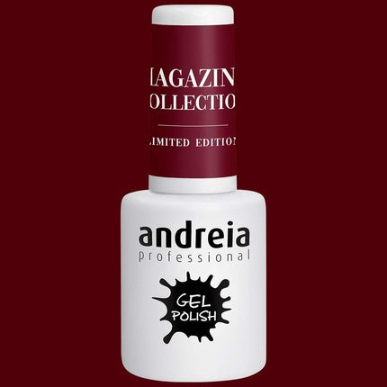 Andreia Semi-Permanent Nail Gel Polish for UV/LED Lamp Intense Shine and 4 weeks Lasting French Manicure Nail Gel Varnish Magazine Collection Colour MZ1 Bordeaux 10.5ml