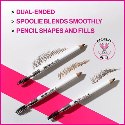 wet n wild Brow-Sessive Eyebrow Pencil with Dual Tip for Thin and Thick Brows - Dark Brown
