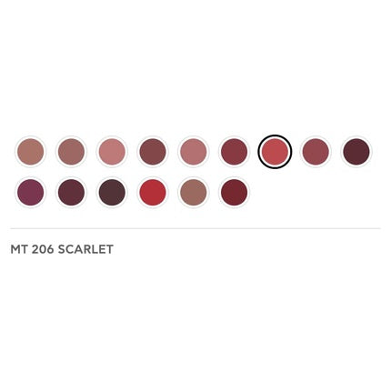 Radiant Professional Advanced Care Lipstick Ultra Nourishing Moisturizing Long Lasting Lipstick With Vitamin E UVA UVB Filters Matte Scarlet 206