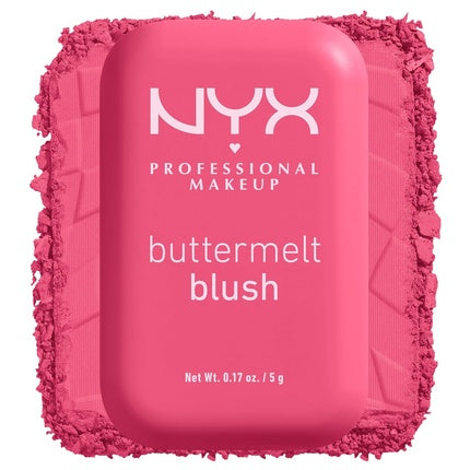 NYX PROFESSIONAL MAKEUP Buttermelt Powder Blush Fade and Transfer-Resistant Blush Vegan Formula Getting Butta 08 0.17 Ounce