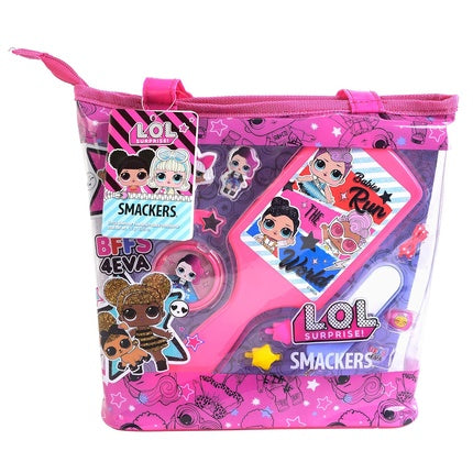 LOL Surprise Tote Bag Makeup Set for Kids - Trendy and Colorful Bag with Makeup for Girls, Hair Ties, Rings, and Other Accessories