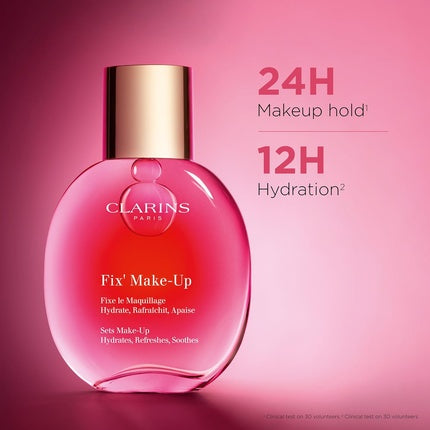 Clarins Fix Make-Up Setting Spray 4-in-1 Makeup 24H Fresh and Flawless 12H Hydration Locks Out Harmful Pollutants Boosts Radiance All Skin Types