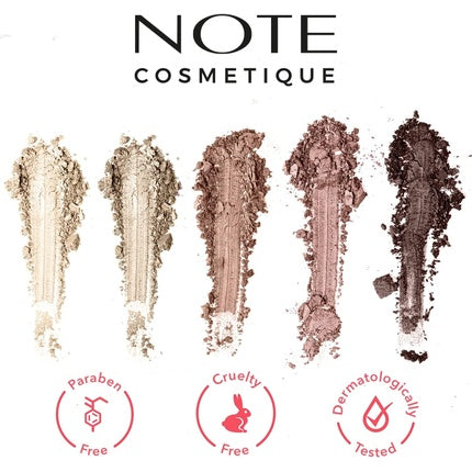 NOTE COSMETIQUE Professional Eyeshadow Eye Makeup Palette with Mirror for All Skin Types Dark Brown Shades 104