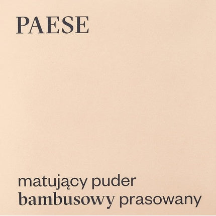 Paese Mattifying Bamboo Powder Pressed 7g - A Perfect Solution For A Matte Finish