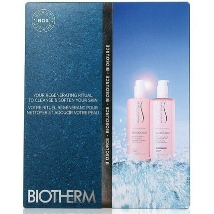 Biosource by Biotherm Softening & Make-Up Removing Milk 400ml & 24h Hydrating & Softening Toner 400ml
