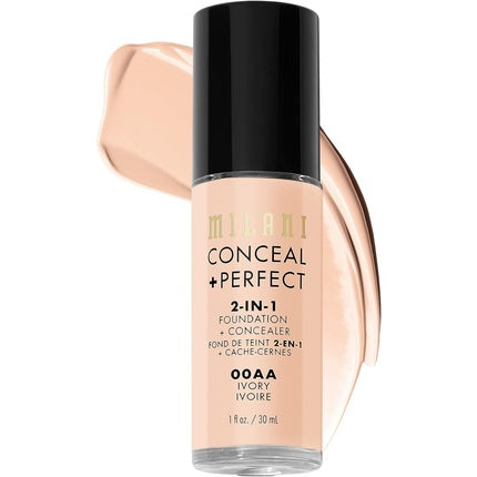 Milani Conceal and Perfect 2 in 1 Foundation + Concealer Ivory 30ml