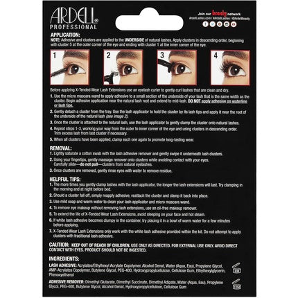 Ardell X-Tended Wear Demi Wispies Lash Cluster Kit Black - Natural, Seamless, and Customizable Lashes Lasting up to 6 Days - Vegan and Cruelty-Free