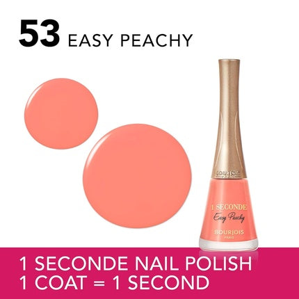 Bourjois French Riviera Collection 1 Seconde Nail Polish 53 Easy Peachy 9ml