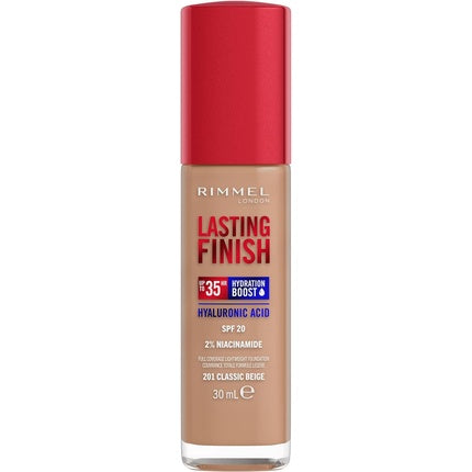 Rimmel Lasting Finish 35h Strongly Moisturizing And Long-Lasting Coverage Foundation With Spf20 Filter 201 Classic Beige 30ml
