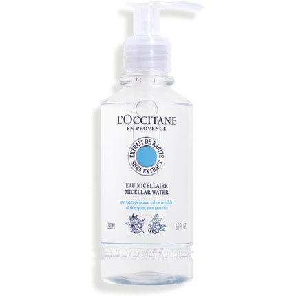 L'OCCITANE Shea Butter Micellar Water 200ml Enriched with Shea Butter Vegan & 99% Readily Biodegradable Luxury Clean Beauty Make Up Remover and Skin Cleanser for All Skin Types