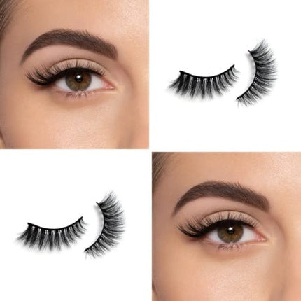 Melody Lashes Natural Eyelashes Premium Quality Half Lashes Soft Cotton Band Reusable Vegan Natural Cat Eye Lashes for a Dreamy Eye Look Confidence