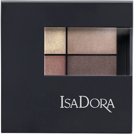 IsaDora Nude Shimmer Eyeshadow Palette Quartet with Mirror 09 Pearls Allure Boho Browns