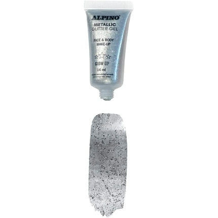 Alpino Fiesta Metallic Glitter Gel Silver 6-Pack