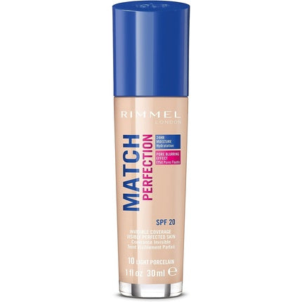 Rimmel Match Perfection Foundation Spf20 010 Light Porcelain 30ml