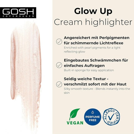 Gosh Cream Highlighter Glow-Up Liquid Highlighter for Face and Body