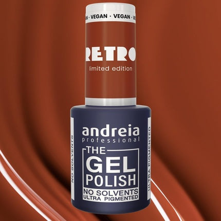 Andreia Professional The Gel Polish Solvent Free Gel RETRO Limited Collection Colour RT3 Timeless Terracotta Brown