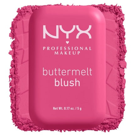 NYX PROFESSIONAL MAKEUP Buttermelt Powder Blush Fade and Transfer-Resistant Blush Vegan Formula Butta With Time 07 0.17 Ounce