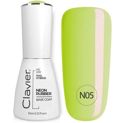 Clavier Luxury Nail Neon Rubber Base N05 10ml - High-Quality Rubber Base For Nails