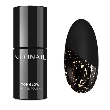 Neonail Uv Gel Polish Top Glow Hybrid Nail Polish 8703 Gold Flakes 7.2ml