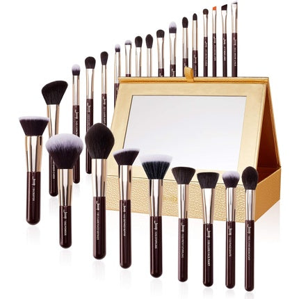 Jessup Makeup Brushes Set Professional Eyeshadow Blending Powder Foundation Blusher Concealer 25pcs with Cosmetics Storage Box Zinfandel T285