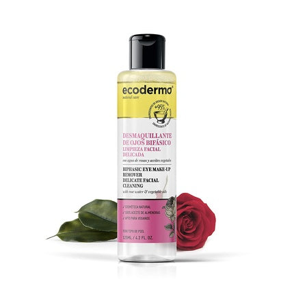 Ecoderma Bi Phase Make Up Remover 125ml - Cleanses and Removes Make-Up Delicately on Eyelids and Eyelashes