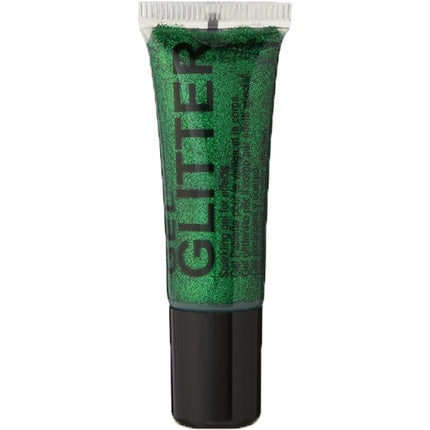 Green Glitter Gel for Face and Body with Fine Nib Applicator