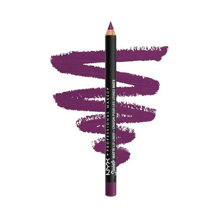 NYX PROFESSIONAL MAKEUP Suede Matte Lip Liner Vegan Formula Subversive Socialite Wine Purple 1 Count