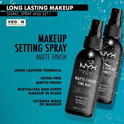 NYX Professional Makeup Setting Spray Long Lasting Formula Matte Finish 180ml