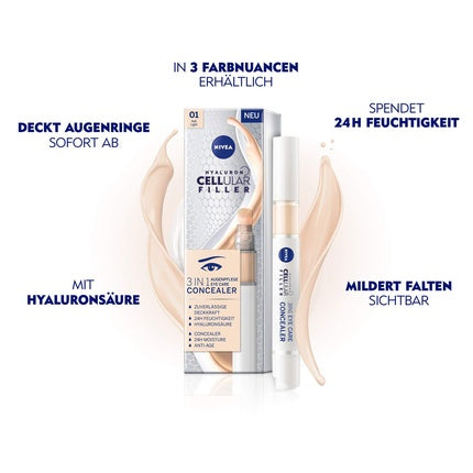 NIVEA Hyaluron Cellular Filler 3IN1 Eye Care Concealer Light 4ml