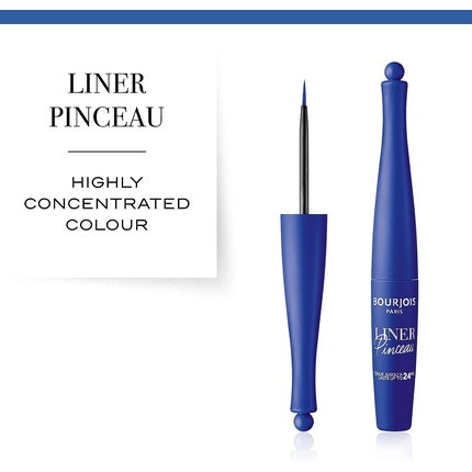 Bourjois Liquid Eyeliner Brush Waterproof with Long Lasting Precise 04 Blue Pop Art 1 Count