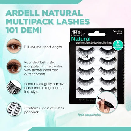 ARDELL Natural 101 Black Eye Lashes - Pack of 5