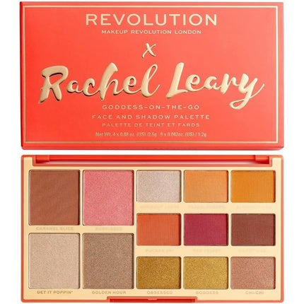 Revolution Rachel Leary Goddess-On-The-Go Makeup Palette 4x2.5g 9x1.2g