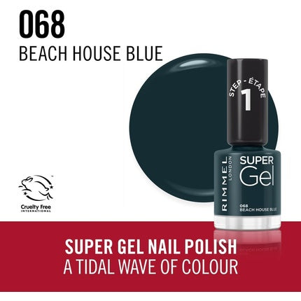 Rimmel Super Gel Nail Polish 068 Beach House Blue