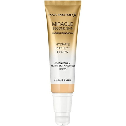 Max Factor Miracle Second Skin Hydrating Foundation Fair-Light 30ml
