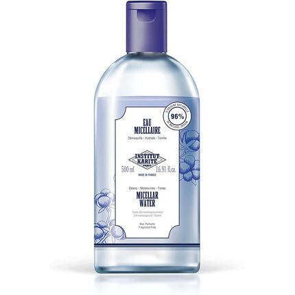 Institut Karité Paris Micellar Water Makeup Remover, Moisturizer and Toner 96% Natural and Fragrance-Free