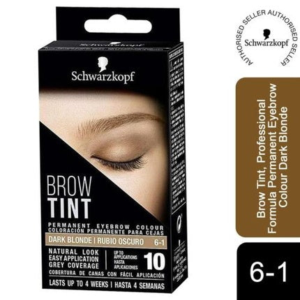 Schwarzkopf Brow Tint Permanent Eyebrow Color 6-1 Dark Blonde 10ml