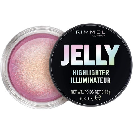 Rimmel London Jelly Highlighter Long-lasting and Water Based Bouncy Formula for Dewy Skin Look 7.75ml Flamingo Pink