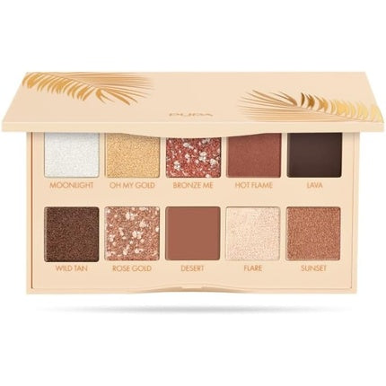 Pupa SHINE BRIGHT Eye Palette 10 Multi-Finish Eyeshadow 001 Golden Hour