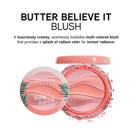 Physicians Formula Butter Believe It! Multicolored Cream Blush with Buildable Formula for Natural Looks with Murumuru Butter, Cupuacu Butter and Tucuma Butter Pink Sands