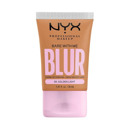 NYX PROFESSIONAL MAKEUP Bare With Me Blur Skin Tint Foundation with Matcha, Glycerin & Niacinamide - Golden Light