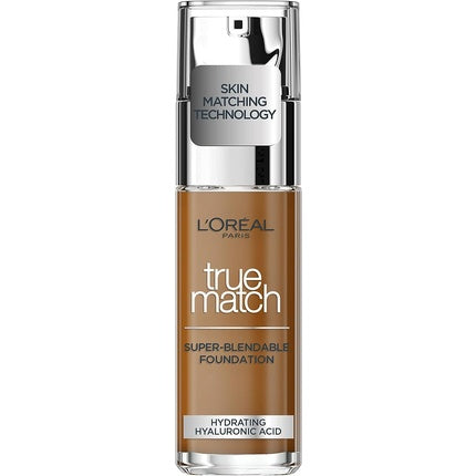 L'Oreal Paris True Match Liquid Foundation Skincare Infused with Hyaluronic Acid SPF 17 30ml 8N Cappuccino
