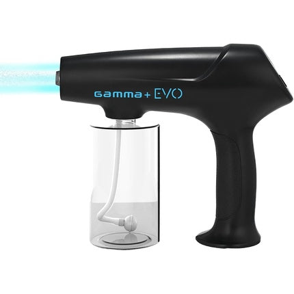 Gamma+ Nano Atomization Evo Nano Mister Spray System Rechargeable USB TYPE-C High Liquid Capacity 340ml 90 Minutes Cordless Running Time For Hair Skin and Surfaces Black
