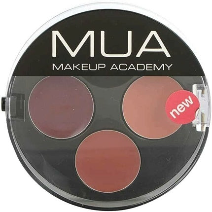 MUA Satin Lipstick Trio Cream Lip Color Makeup Peach Plum Brown Siren